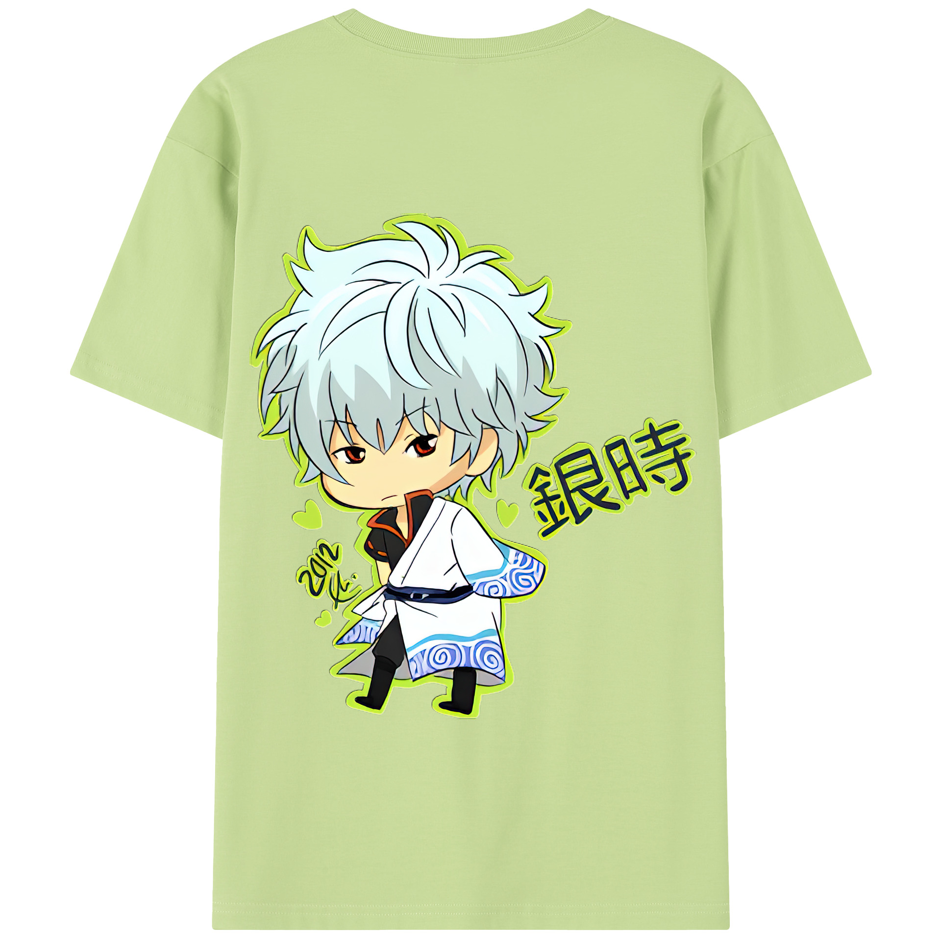 （画像用） ぎんたま 坂田銀時（さかたぎんとき） 神楽 志村新八（しむら しんぱち） GINTAMA Sakata Gintoki Kagura Shimura Shinpachi 綿100％半袖Tシャツ（背面プリント）